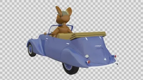 FOX DRIVING CAR BACK LEFT VIEW Vídeos de archivo 68342023