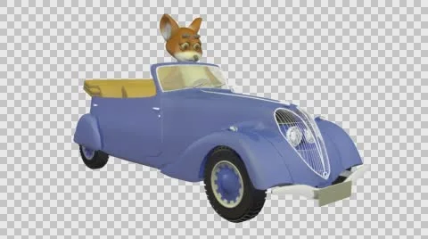 FOX DRIVING CAR FRONT RIGHT VIEW Vídeos de archivo 68348745