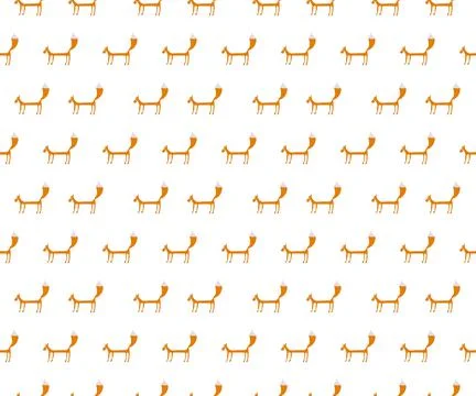 Fox fabric pattern Stock Illustration