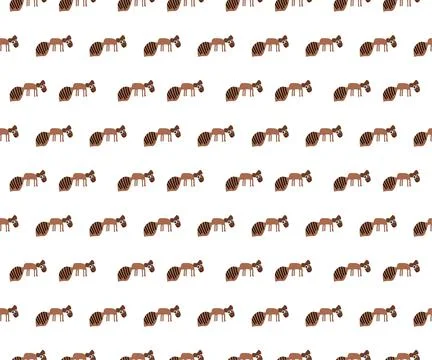 Fox fabric pattern 스톡 일러스트