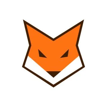Fox face logo 스톡 일러스트