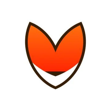 Fox face logo Stock Illustration