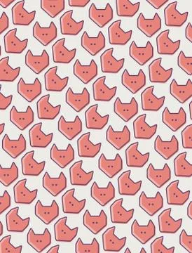 Fox face pattern Stock-Illustration