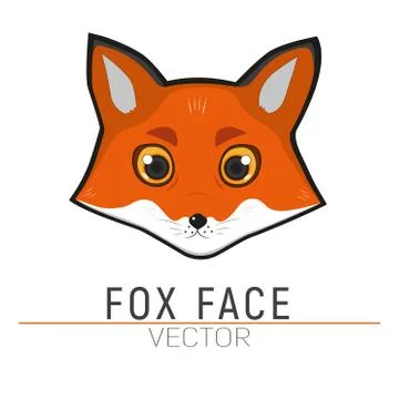 Fox face in vector Stock Illustration