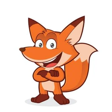 Fox with folded hands Stock Illustration