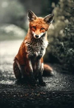 Fox in forest Stock Photos