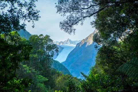 Fox Glacier view Foto stock