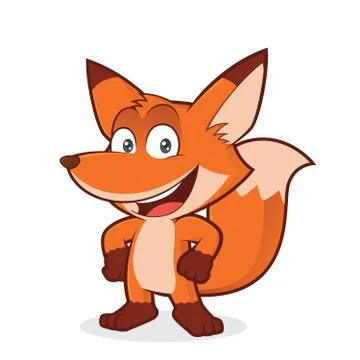 Fox with hand on hip Illustrazione stock