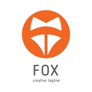 Fox head creative logo Stock Illustration
