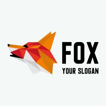 Fox head design with a mix of colors. Stock-Illustration