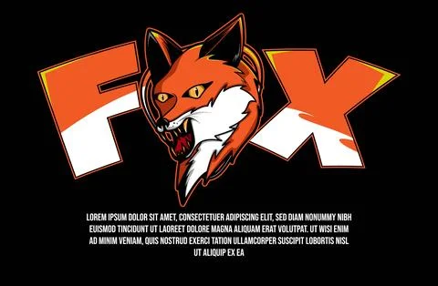 Fox head design vector for branding needs or t shirt artwork Stock Illustration