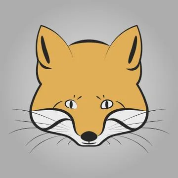Fox head icon Stock Illustration