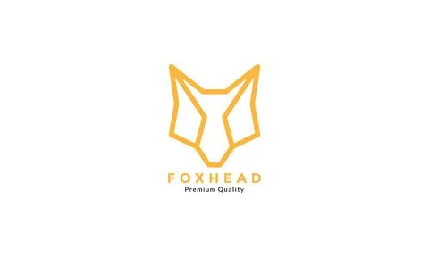 Fox head line modern tech logo symbol icon vector graphic design Stock-Illustration