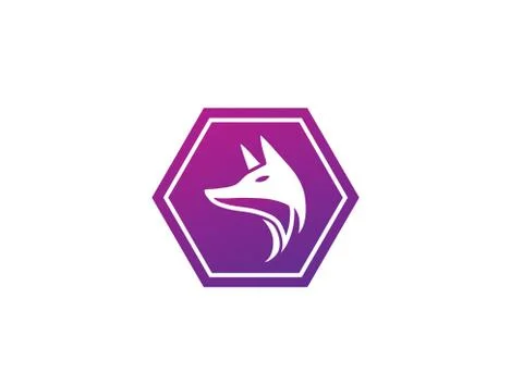 Fox head for logo design illustration in the shape icon Stock Illustration