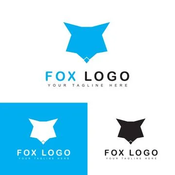 Fox head logo vector Stock Illustration