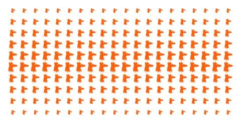 Fox Head Shape Halftone Pattern Stockillustratie