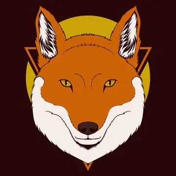 Fox head vector illustration Illustrazione stock