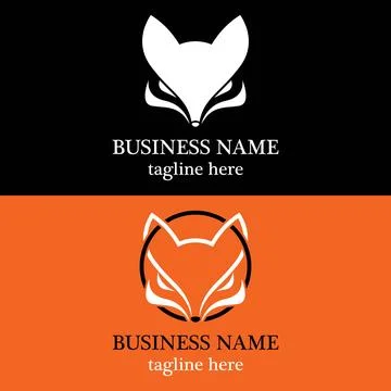Fox head vector logo icon design Stock Illustration