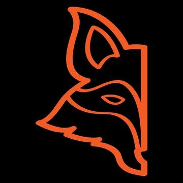 Fox head vector logo illustration design Stock Illustration