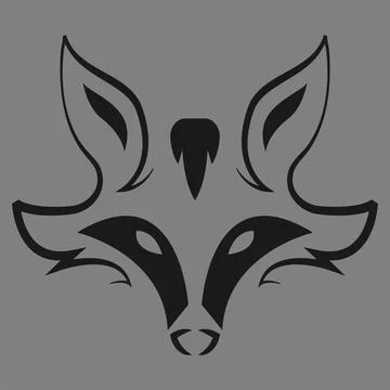 Fox head vector logo illustration design Stock Illustration