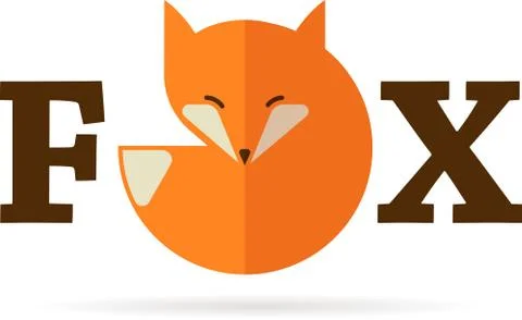 Fox icon, illustration and element Stock Illustration