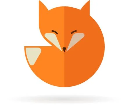 Fox icon, illustration and element Stock Illustration