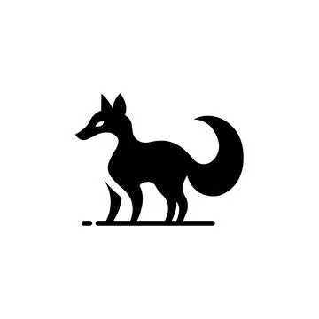 Fox icon logo design template isolated illustration Stock Illustration