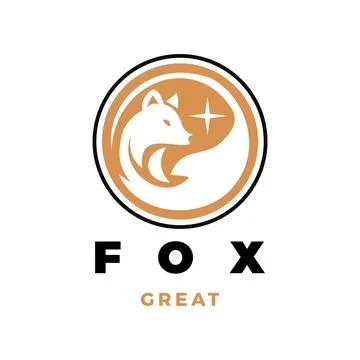 Fox Icon Logo Design Template Stock Illustration