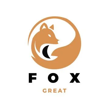 Fox Icon Logo Design Template Stock Illustration