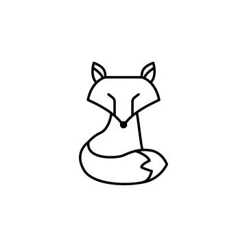 Fox icon. Simple line, outline vector of autumn icons for ui and ux, website or Stock Illustration