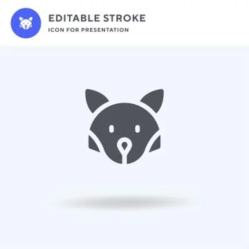 Fox icon vector, filled flat sign, solid pictogram isolated on white, logo il Illustrazione stock
