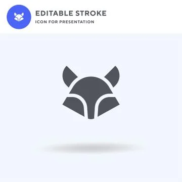 Fox icon vector, filled flat sign, solid pictogram isolated on white, logo イラスト素材