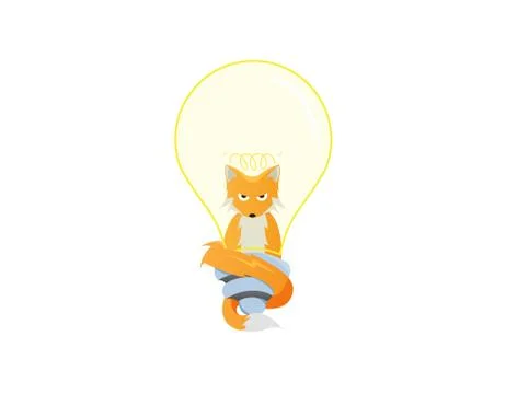 Fox ideas electricity vector Stockillustratie
