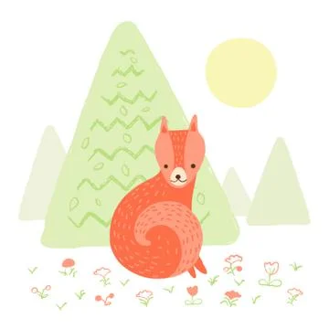 Fox illustration Stock Illustration