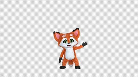 Fox jumping from your logo Video Loop and Alfa Channel 库存影片 163287672