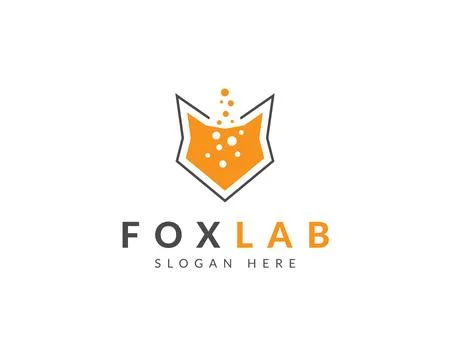 Fox Lab Modern Logo Icon	 Illustrazione stock