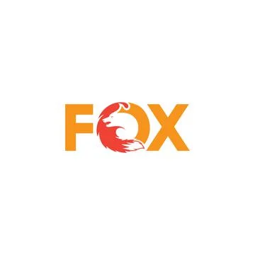 Fox letter logo Stock Illustration