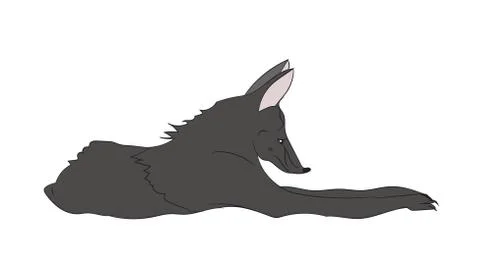 Fox lies, vector Stock Illustration