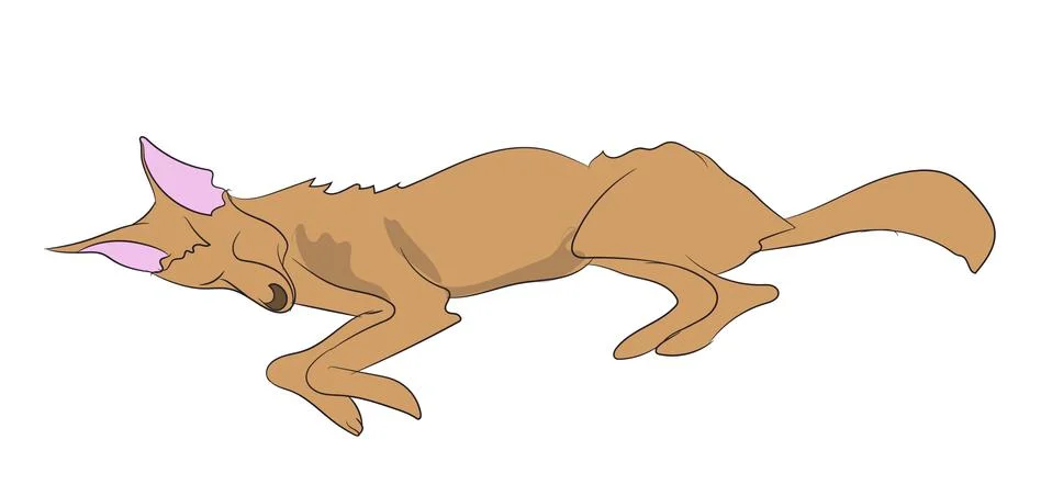 Fox lies, vector Stock Illustration