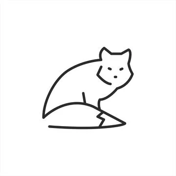 Fox Line Icon Illustrazione stock