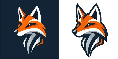 Fox logo design template Stock Illustration