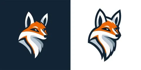 Fox logo design template Stock Illustration