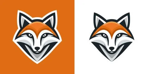 Fox logo design template Stock Illustration