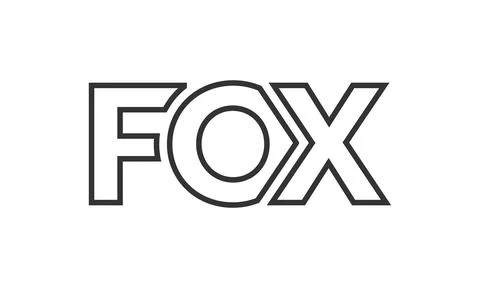 FOX logo design template with strong and modern bold text. Initial based ve.. Stock Illustration