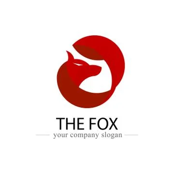 Fox logo design vector icon. Animal and logo banner for company and organizat 스톡 일러스트