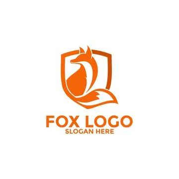 Fox logo icon vector, Shield fox logo illustration design Stock-Illustration