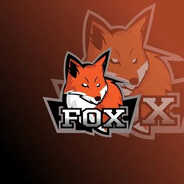 Fox logo mascot design vector with modern and emblem style. fox head illust.. Stock Illustration