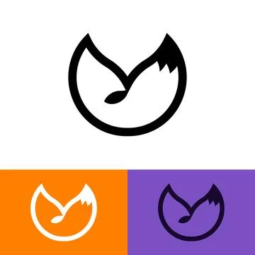 Fox logo vector design 스톡 일러스트