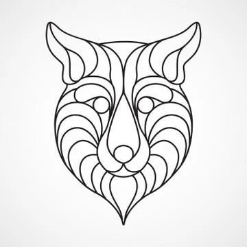 Fox logo vector Stock Illustration