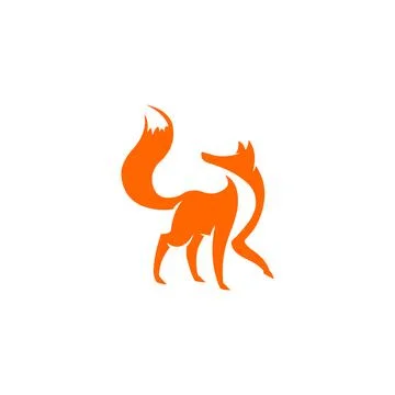 Fox logo vector template Stock Illustration